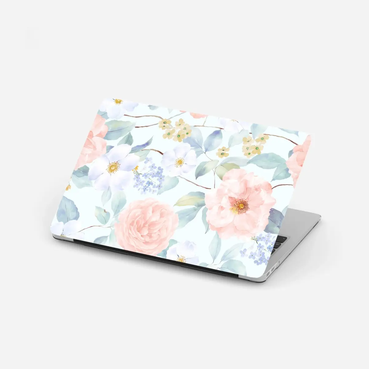 Laptop-Aufkleber zarte pastellblumen in aquarell – Pixers®
