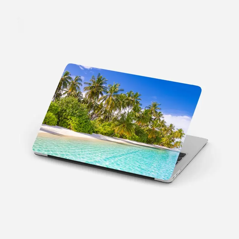 Laptop-Aufkleber tropischer palmenstrand