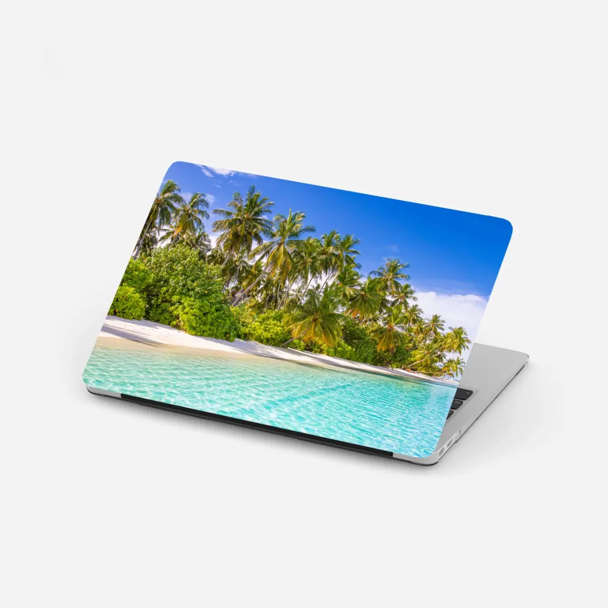Laptop-Aufkleber tropischer palmenstrand – Pixers®