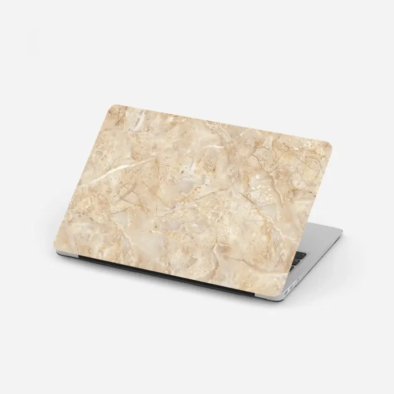 Laptop-Aufkleber beige marmortextur mit natürlichen aderungen