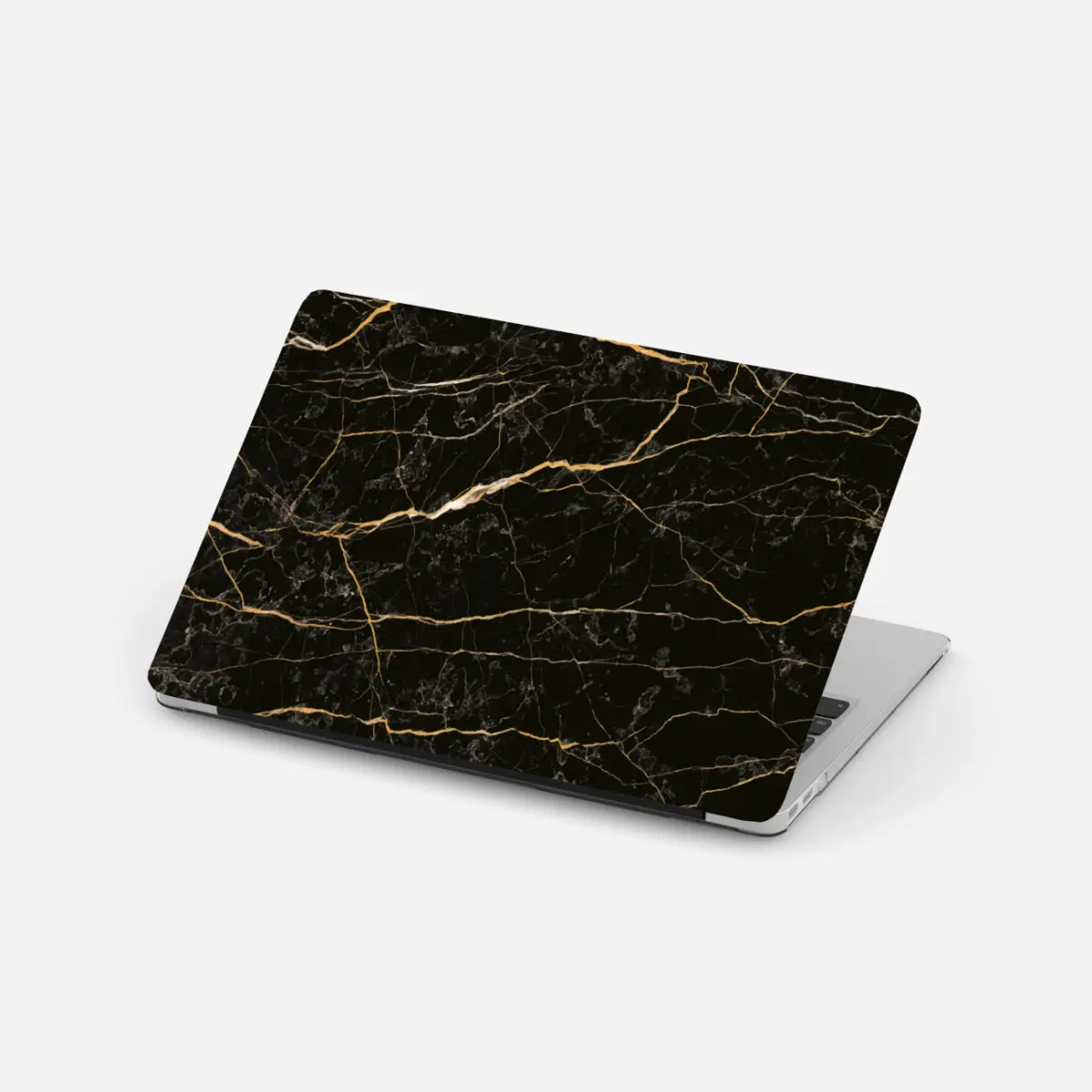 Laptop-Aufkleber schwarzer marmor mit goldenen adern – Pixers®