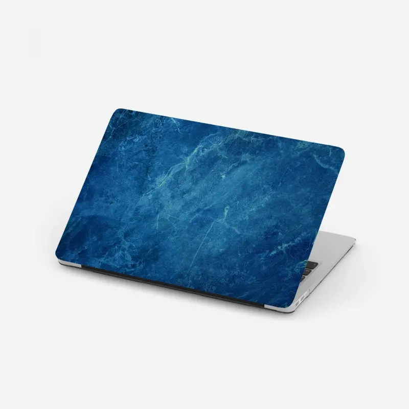 Laptop-Aufkleber tiefblaue marmortextur