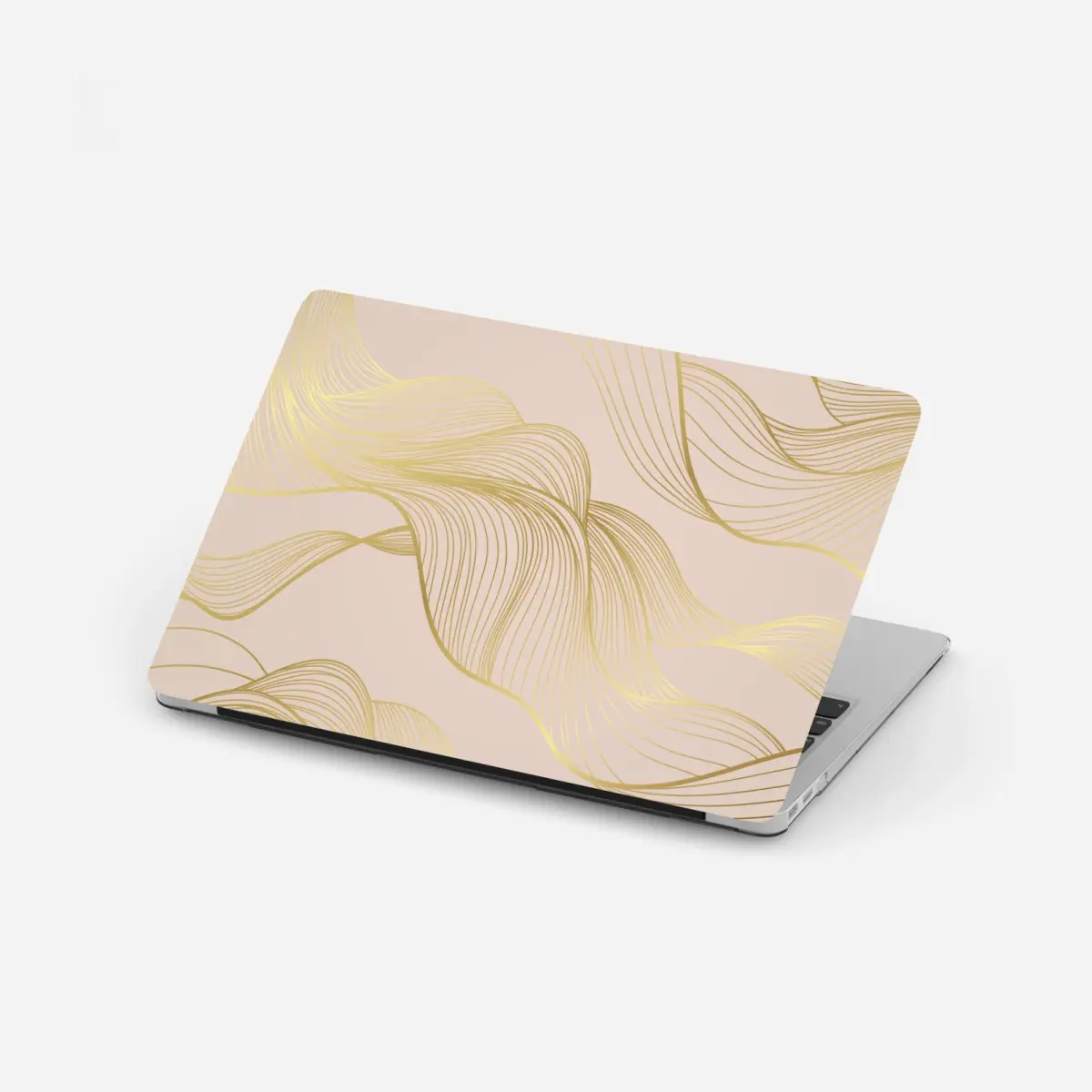 Laptop-Aufkleber abstraktes muster goldener wellen – Pixers®