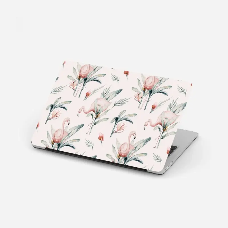 Laptop-Aufkleber aquarell flamingo tropisches muster