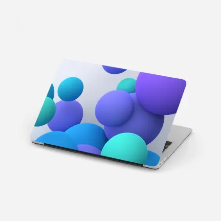 Laptop-Aufkleber bunte schwebende kugeln 3d abstrakt – Pixers®