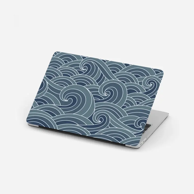 Laptop-Aufkleber stilisiertes wellenmuster