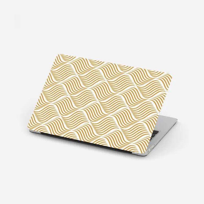 Laptop-Aufkleber goldenes wellenmuster wanddeko