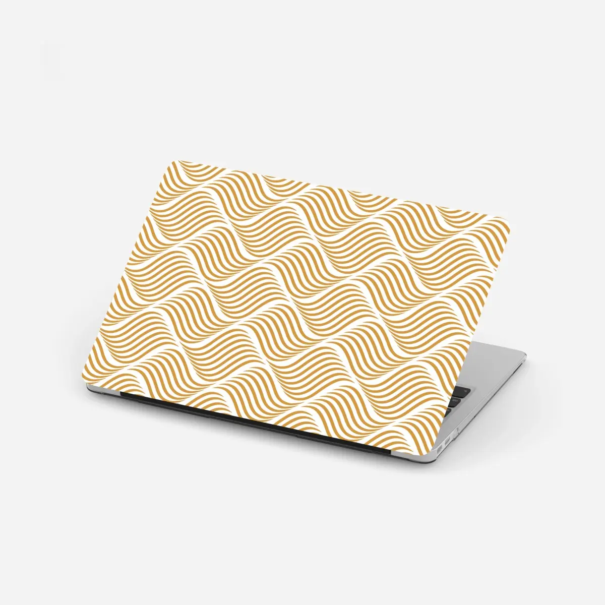 Laptop-Aufkleber goldenes wellenmuster wanddeko – Pixers®