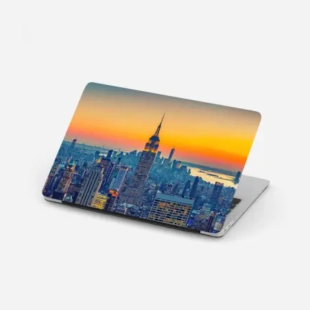 Laptop-Aufkleber sonnenuntergang über New York – Pixers®