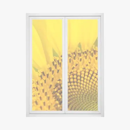 Fensteraufkleber goldene sonnenblume nahaufnahme – Pixers®
