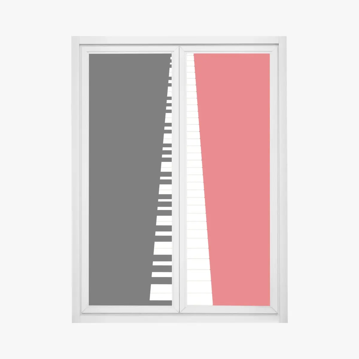 Fensteraufkleber schwarz-rotes klavier-tastatur motiv – Pixers®