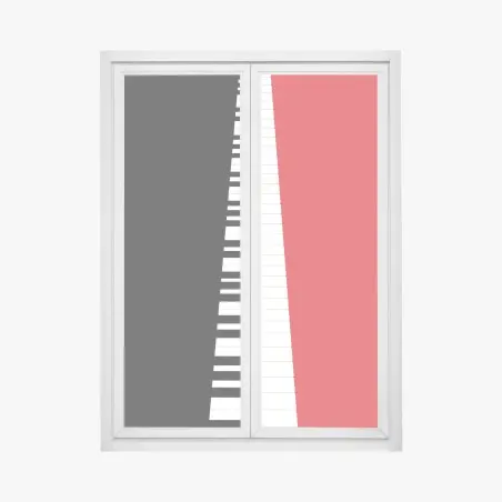 Fensteraufkleber schwarz-rotes klavier-tastatur motiv – Pixers®
