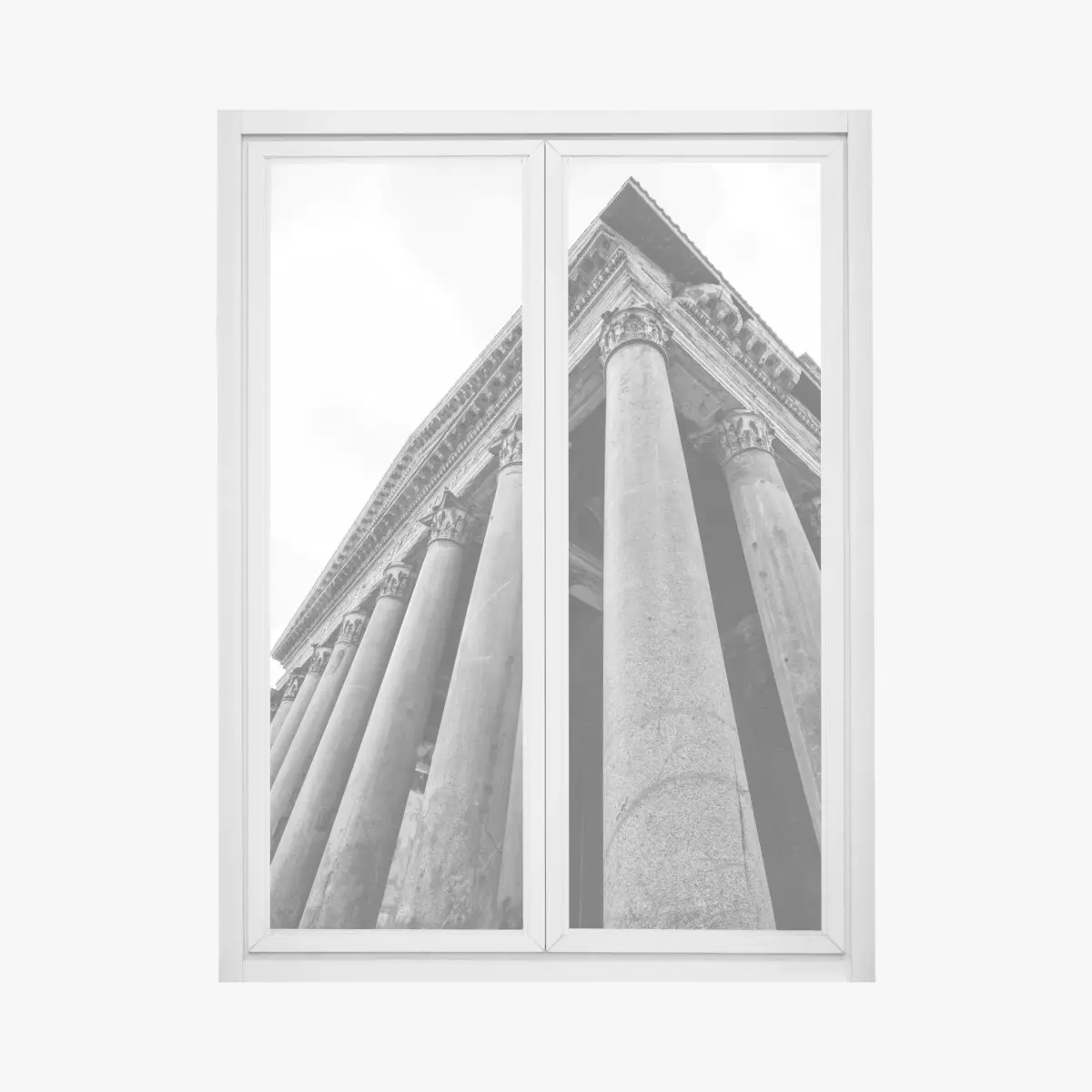 Fensteraufkleber majestätische säulen des Pantheon in Rom – Pixers®