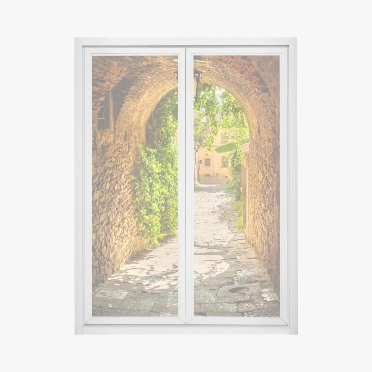 Fensteraufkleber sonnige gasse in der Toskana – Pixers®