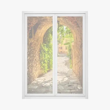 Fensteraufkleber sonnige gasse in der Toskana – Pixers®