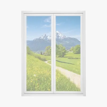 Fensteraufkleber alpenwiese und bergpfad – Pixers®