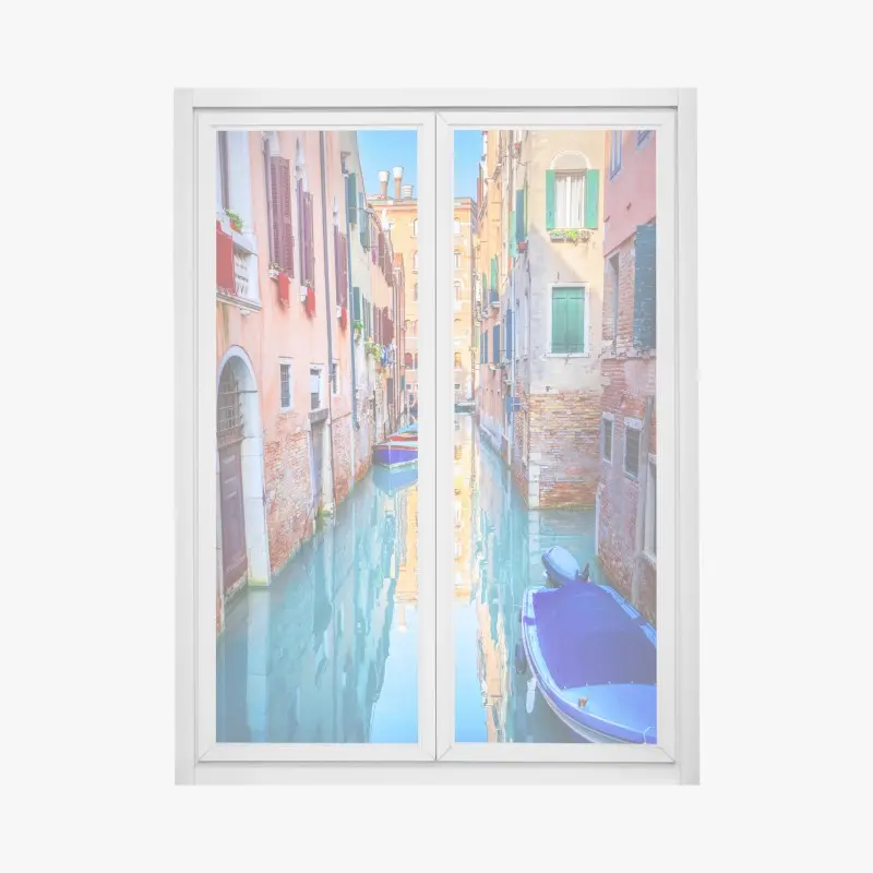 Fensteraufkleber Venedig kanal und spiegelungen