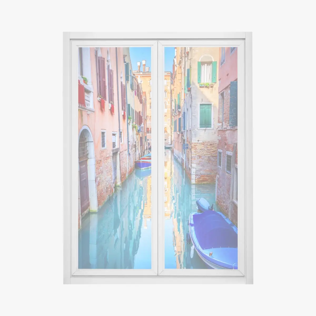 Fensteraufkleber Venedig kanal und spiegelungen – Pixers®