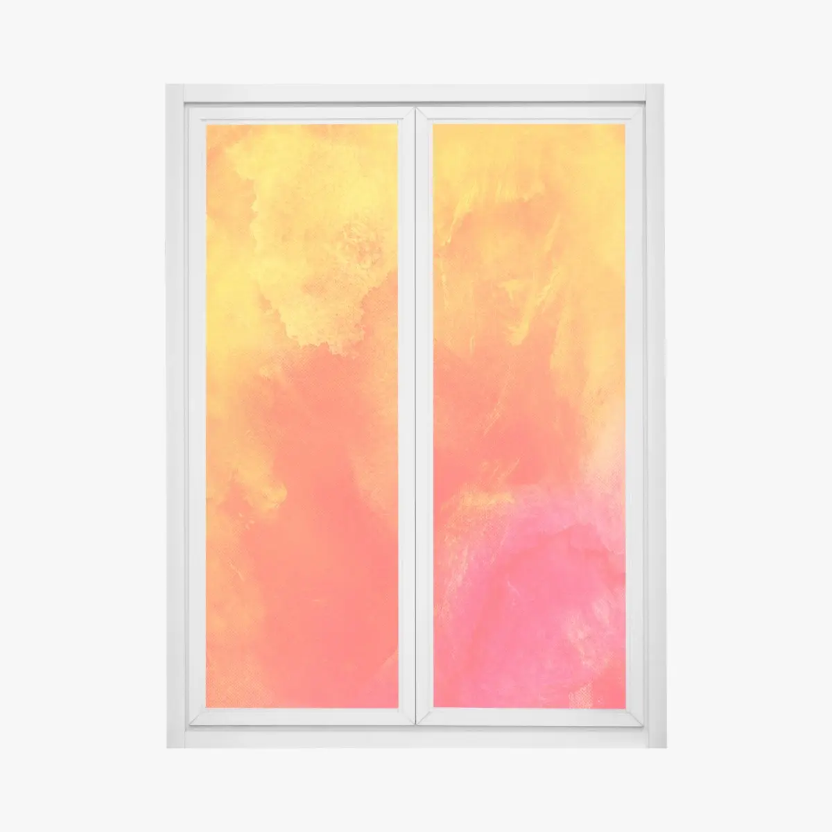 Fensteraufkleber lebendiger oranger abstrakter verlauf – Pixers®