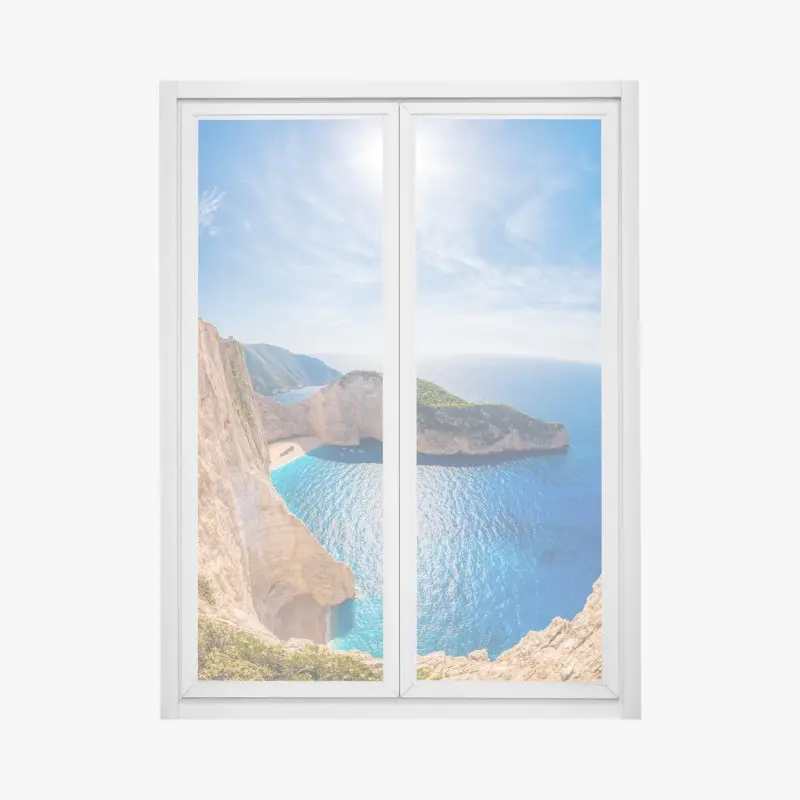 Fensteraufkleber sonnenklippen am Navagio strand, Zakynthos
