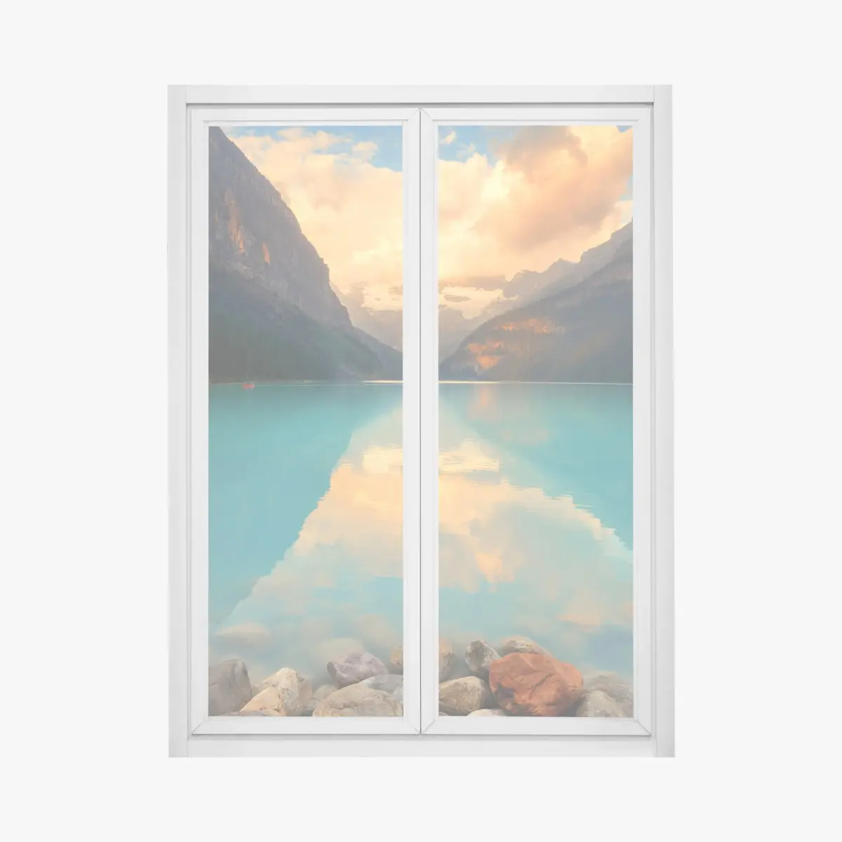 Fensteraufkleber sonnenaufgang über Lake Louise, Banff – Pixers®