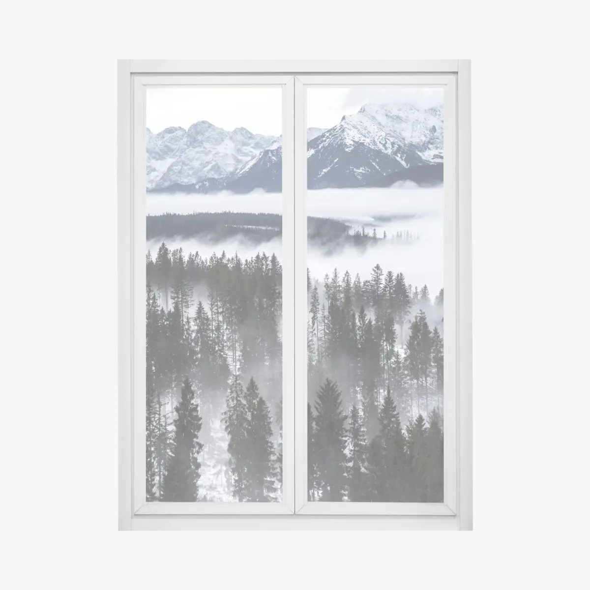 Fensteraufkleber Tatra im winternebel – Pixers®