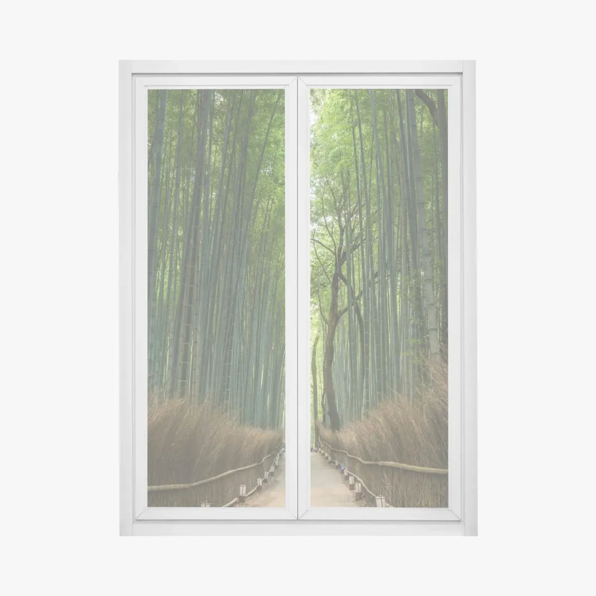 Fensteraufkleber ruhiger bambushainpfad – Pixers®