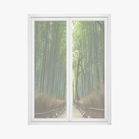 Fensteraufkleber ruhiger bambushainpfad – Pixers®
