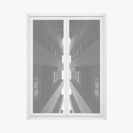 Fensteraufkleber vertikale städtische symmetrie in monochrom – Pixers®