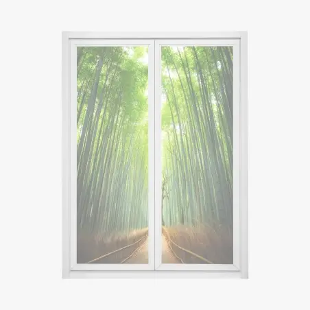 Fensteraufkleber weg durch den bambushain von Arashiyama – Pixers®