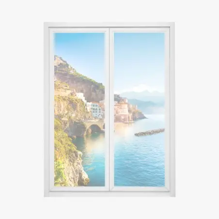 Fensteraufkleber sonnige Amalfiküste – Pixers®