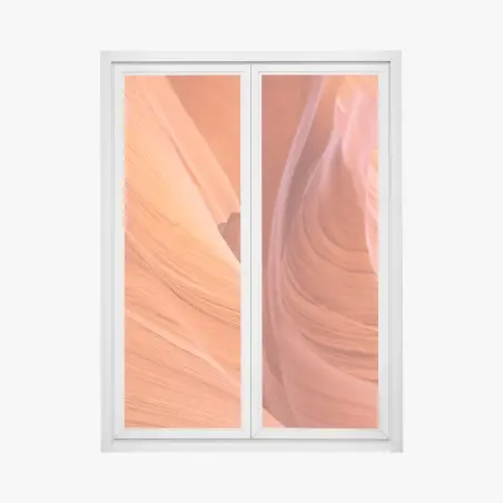Fensteraufkleber warmer sandstein schlucht abstrakt – Pixers®