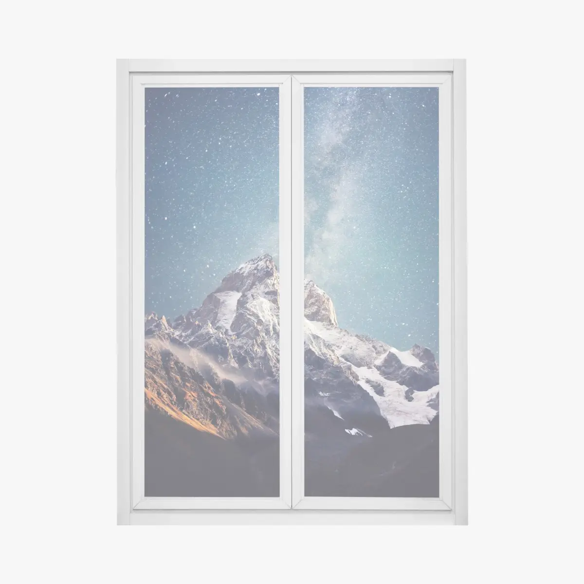 Fensteraufkleber sternennacht über Ushba – Pixers®