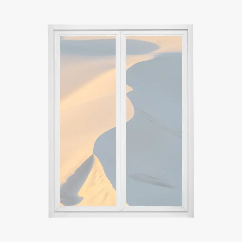 Fensteraufkleber goldene dünenkurven