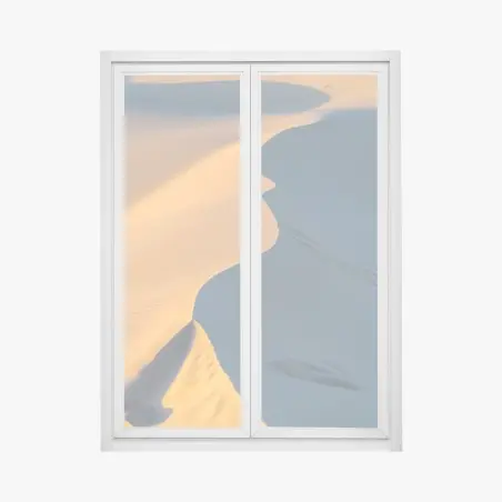 Fensteraufkleber goldene dünenkurven – Pixers®
