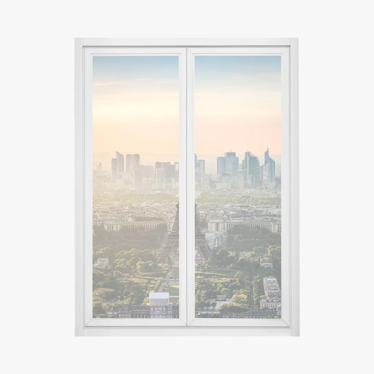 Fensteraufkleber Paris skyline mit dem Eiffelturm – Pixers®
