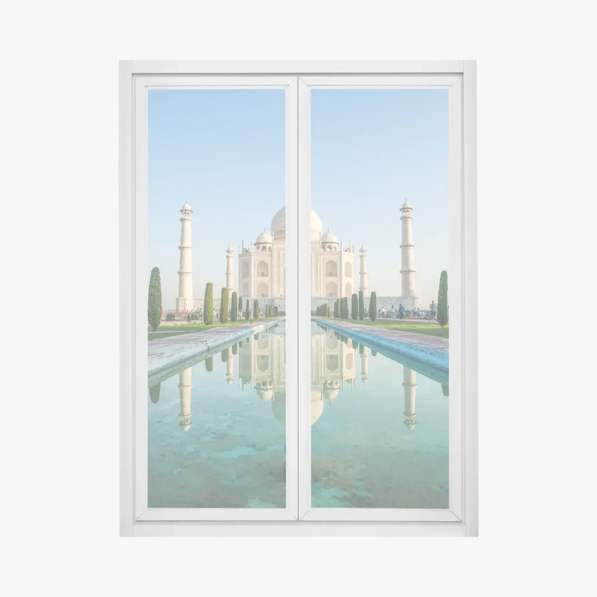 Fensteraufkleber Taj Mahal spiegelung im morgendlichen licht – Pixers®