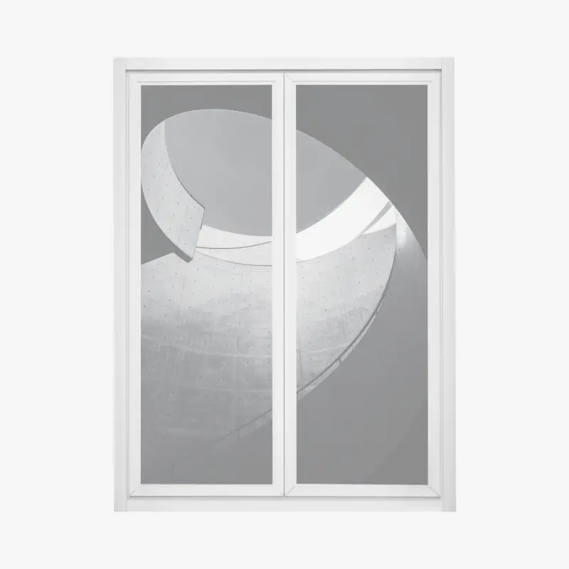Fensteraufkleber geschwungene beton-spiraltreppe