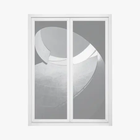 Fensteraufkleber geschwungene beton-spiraltreppe – Pixers®