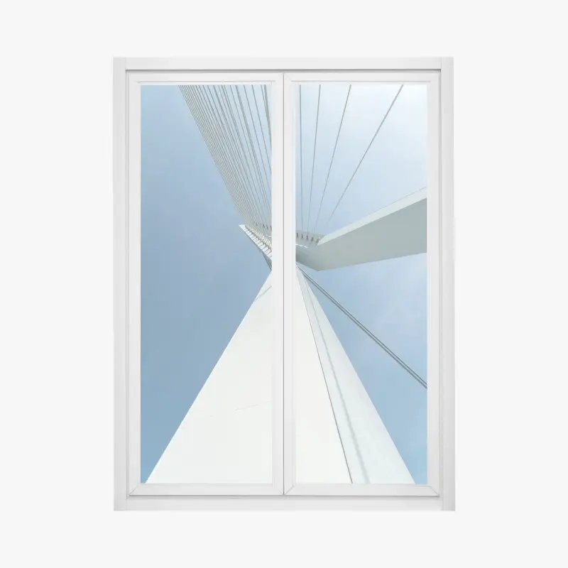 Fensteraufkleber aufsteigende linien: moderner brückenpylon
