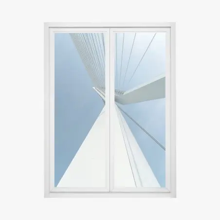 Fensteraufkleber aufsteigende linien: moderner brückenpylon – Pixers®