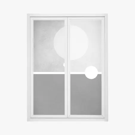 Fensteraufkleber minimalistische geometrische komposition – Pixers®