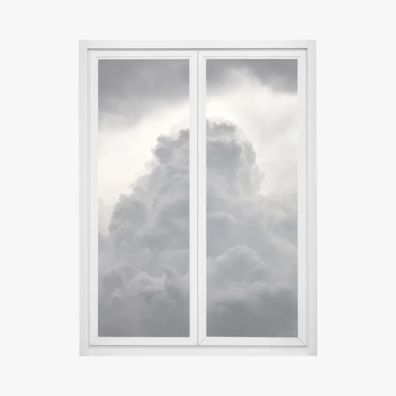 Fensteraufkleber dramatische graue wolkenlandschaft