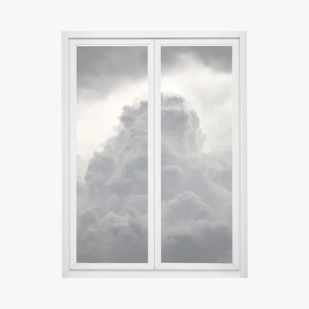 Fensteraufkleber dramatische graue wolkenlandschaft – Pixers®