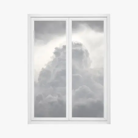 Fensteraufkleber dramatische graue wolkenlandschaft – Pixers®