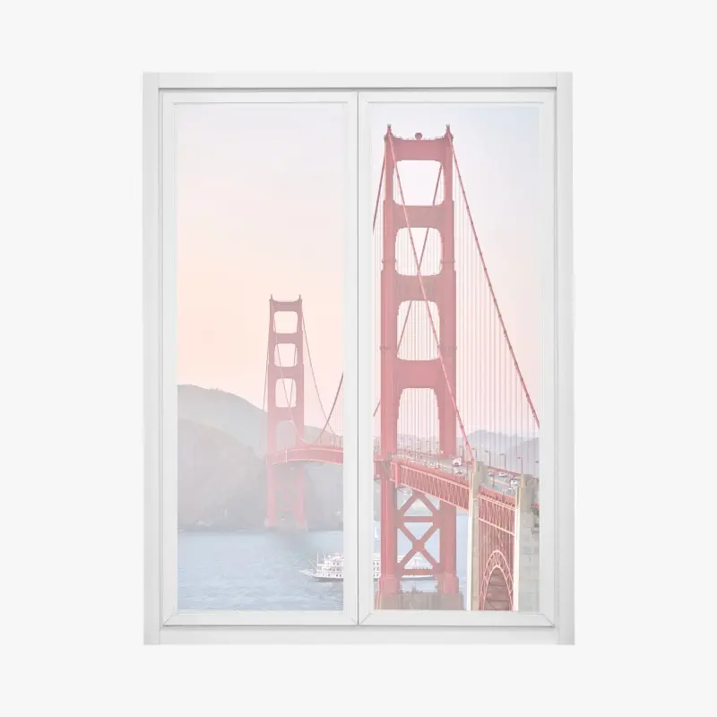 Fensteraufkleber Golden Gate Bridge bei sonnenuntergang