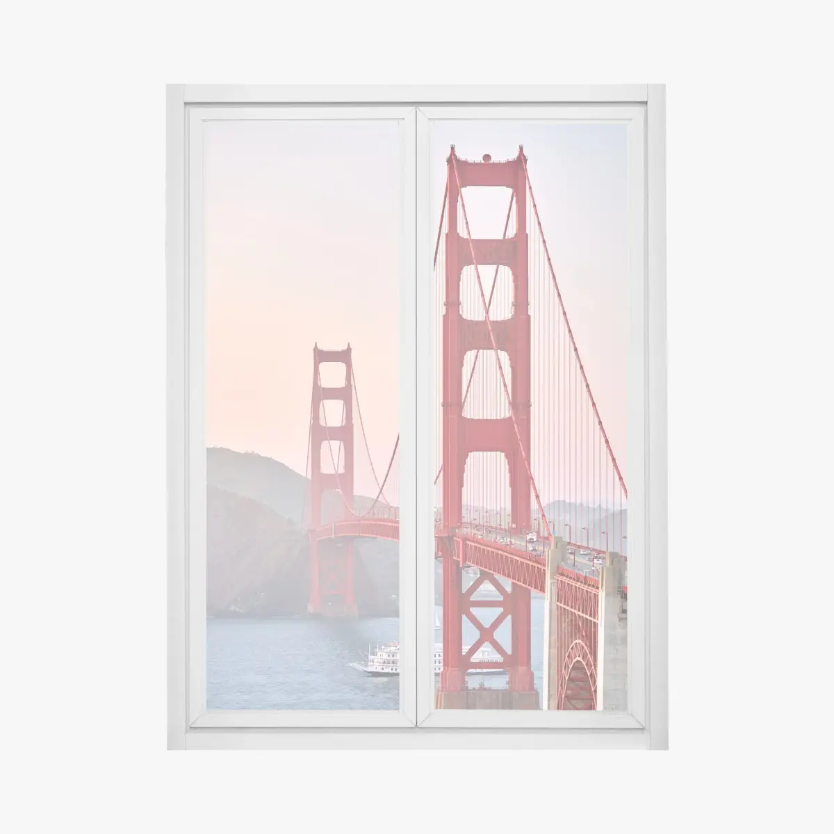 Fensteraufkleber Golden Gate Bridge bei sonnenuntergang – Pixers®