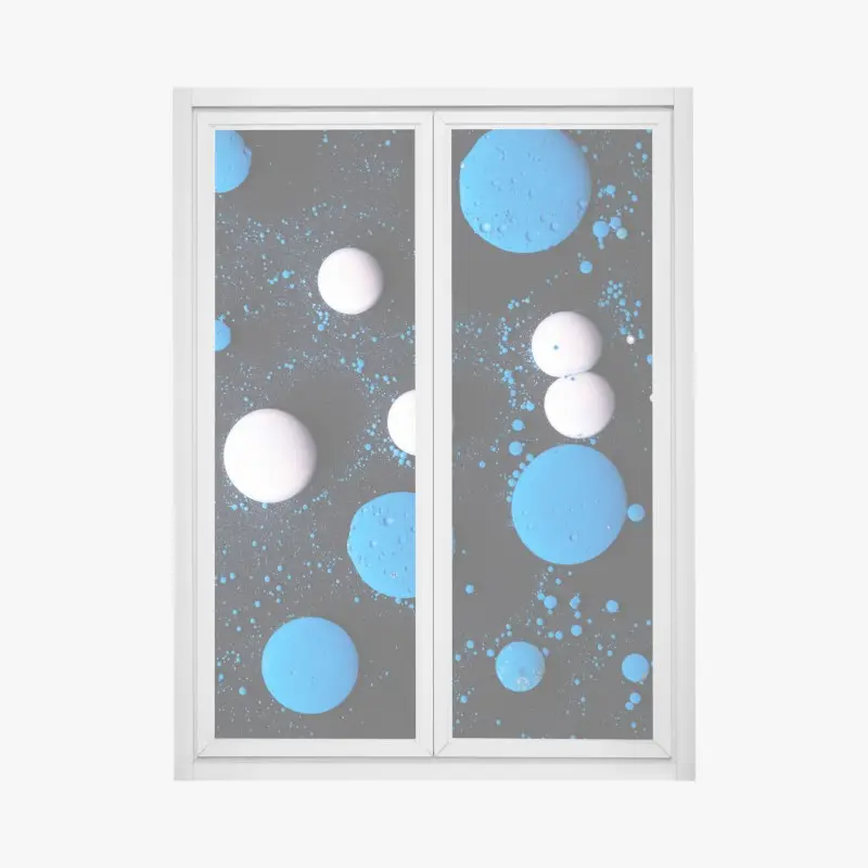 Fensteraufkleber blaues marmor flüssigmuster