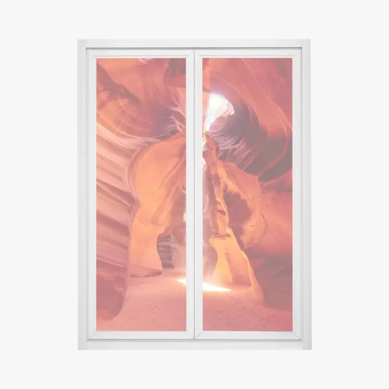 Fensteraufkleber sonnenstrahl in einer sandsteinschlucht