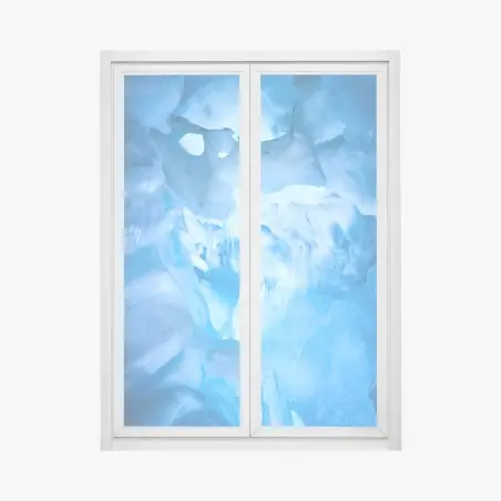 Fensteraufkleber ätherische blaue eishöhle – Pixers®